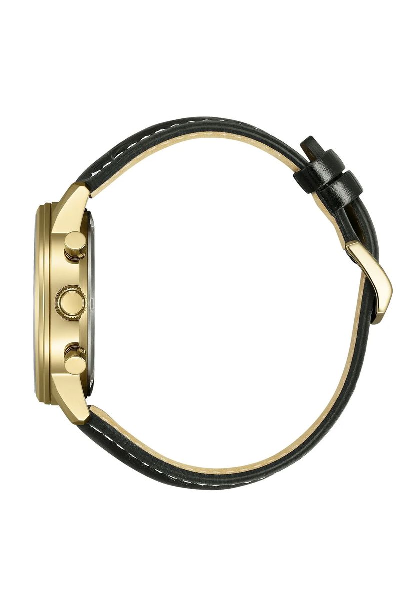 Solar Chronograph mit Lederarmband