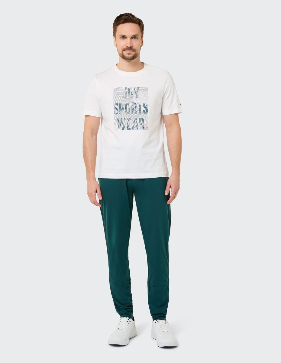 Schlichte Tapered Baumwoll-Mix Jogginghose