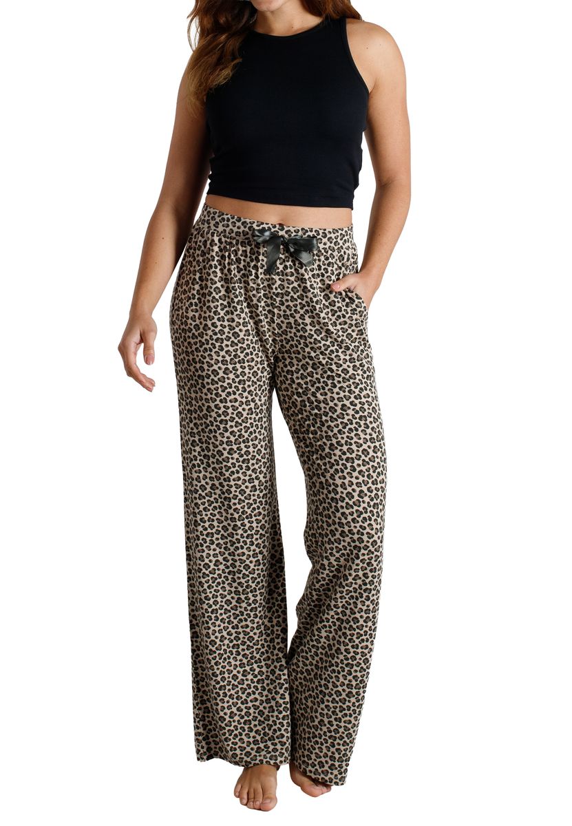 Loungewear-Hose mit Leopardenmuster