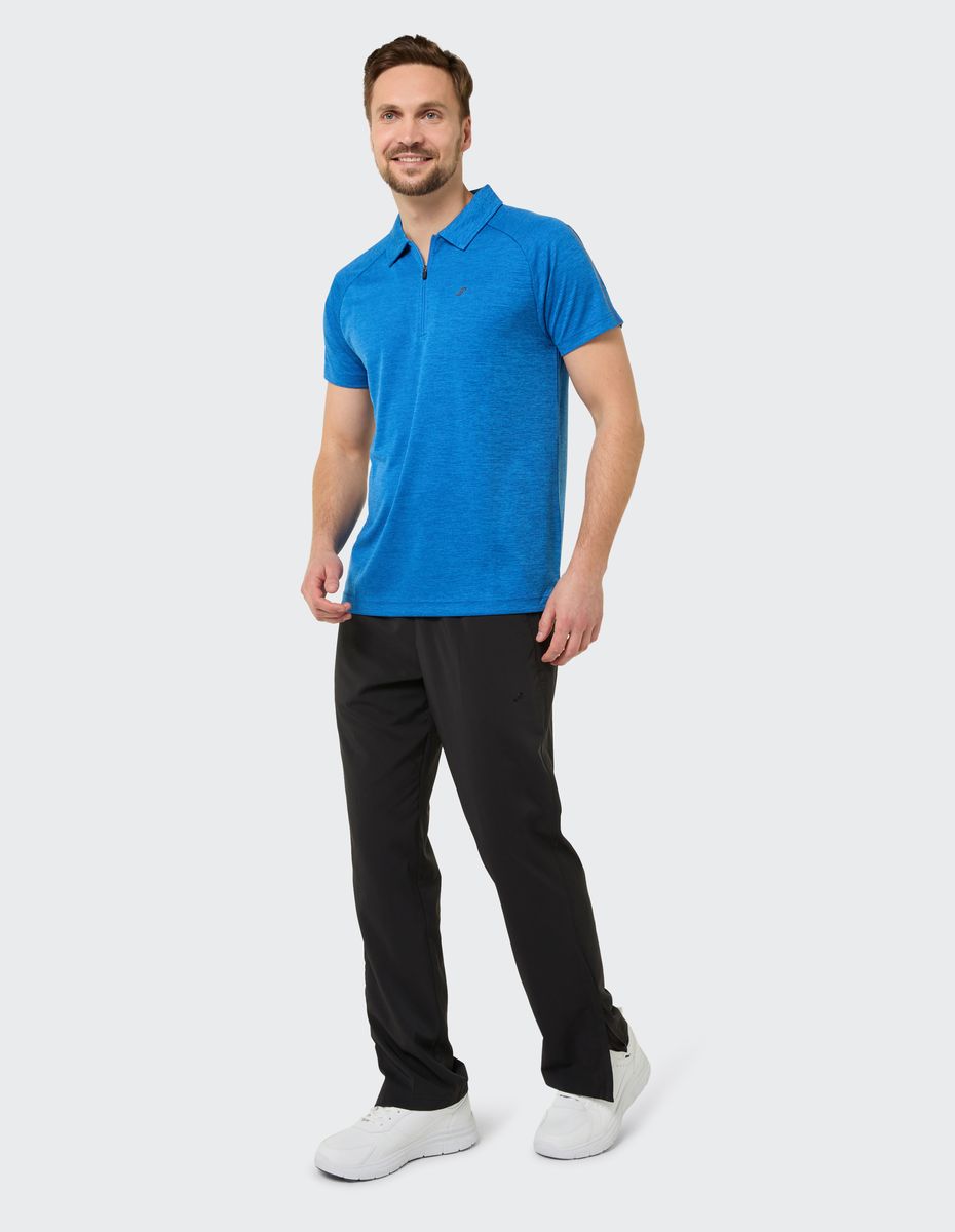 Herren Performance-Polo mit Reißverschluss