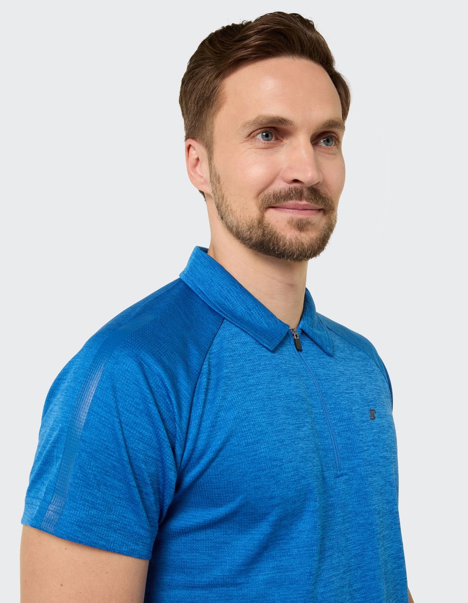 Herren Performance-Polo mit Reißverschluss
