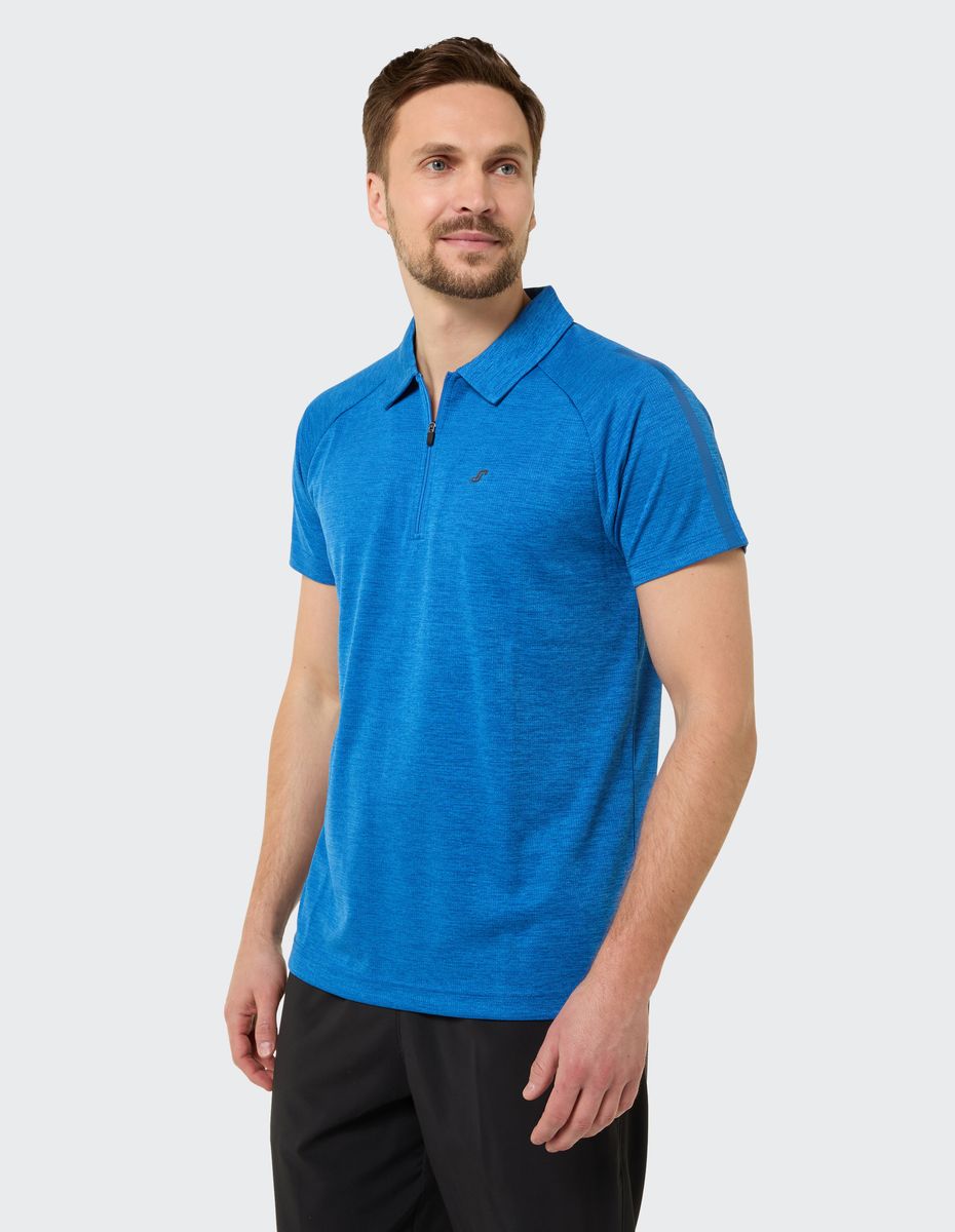 Herren Performance-Polo mit Reißverschluss
