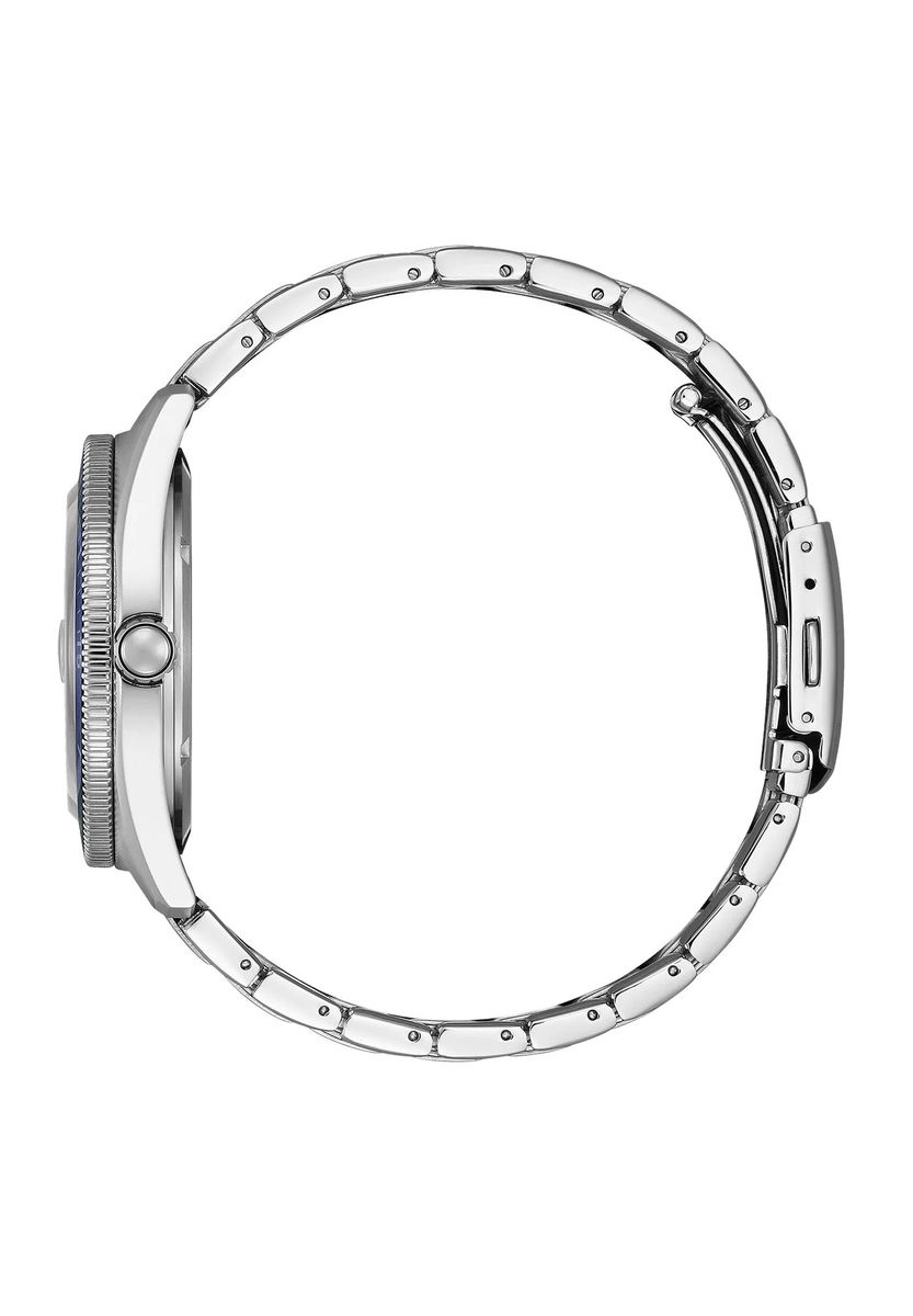 Sportliche Eco-Drive Edelstahl Armbanduhr