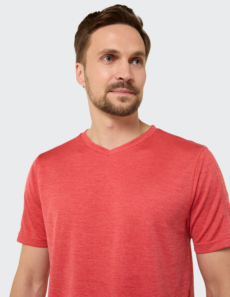 Sportliches Funktionsshirt mit V-Ausschnitt