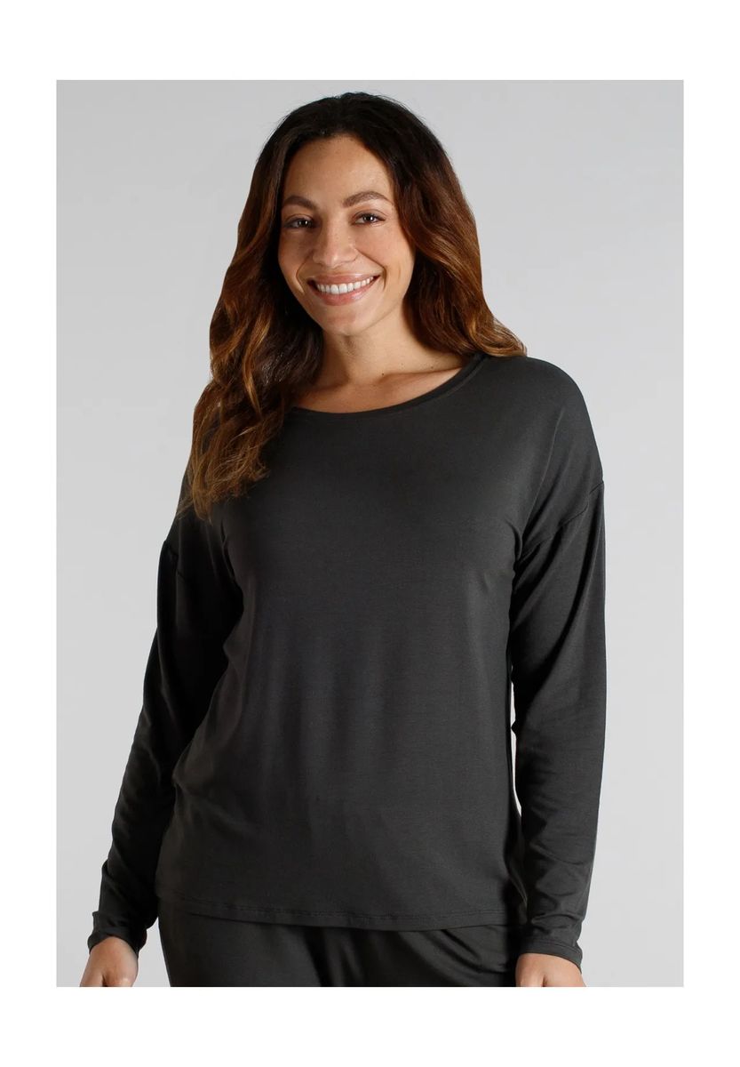 Entspanntes Langarm-Loungewear-Oberteil