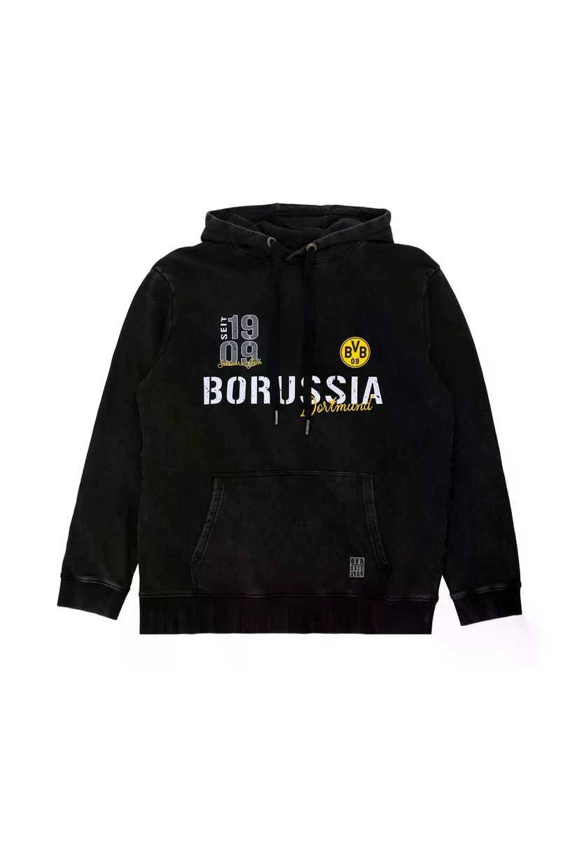 Grafik-Kapuzenpullover im Washed-Look