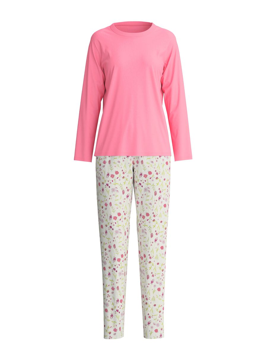 Langarm-Schlafanzug mit Blumenmuster