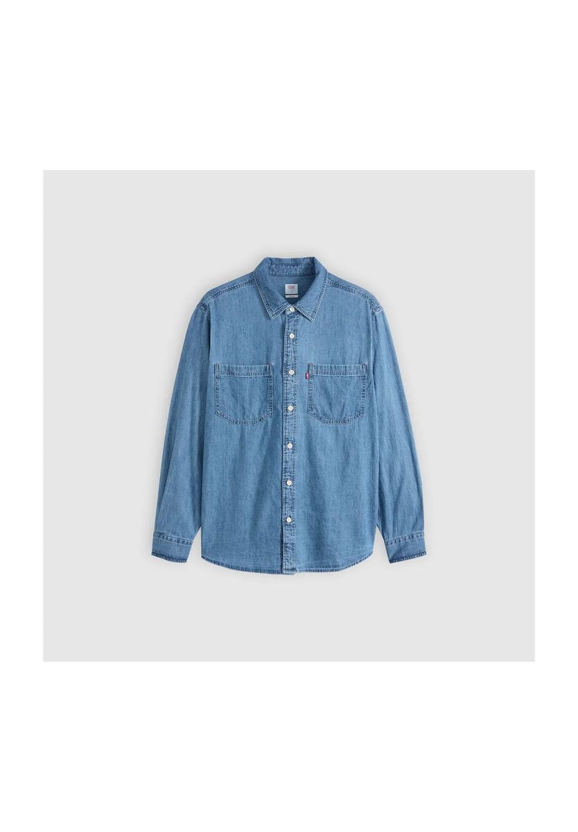 Klassisches Jeanshemd mit Doppeltasche
