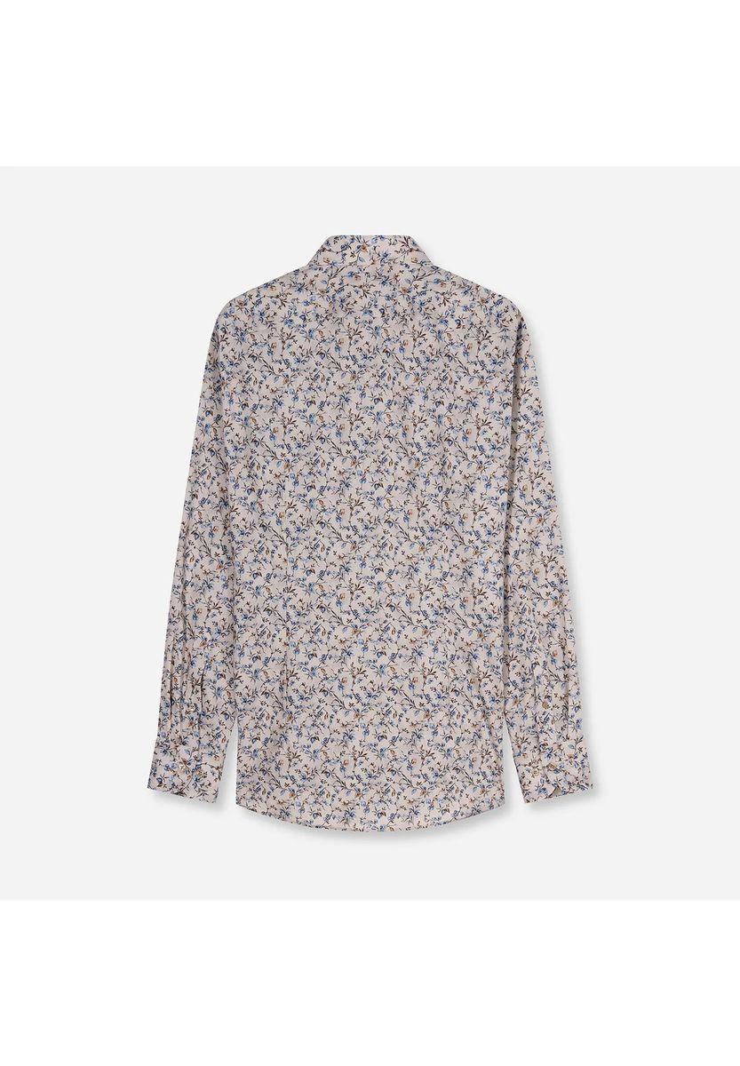 Modern-Fit-Hemd mit Blumenmuster