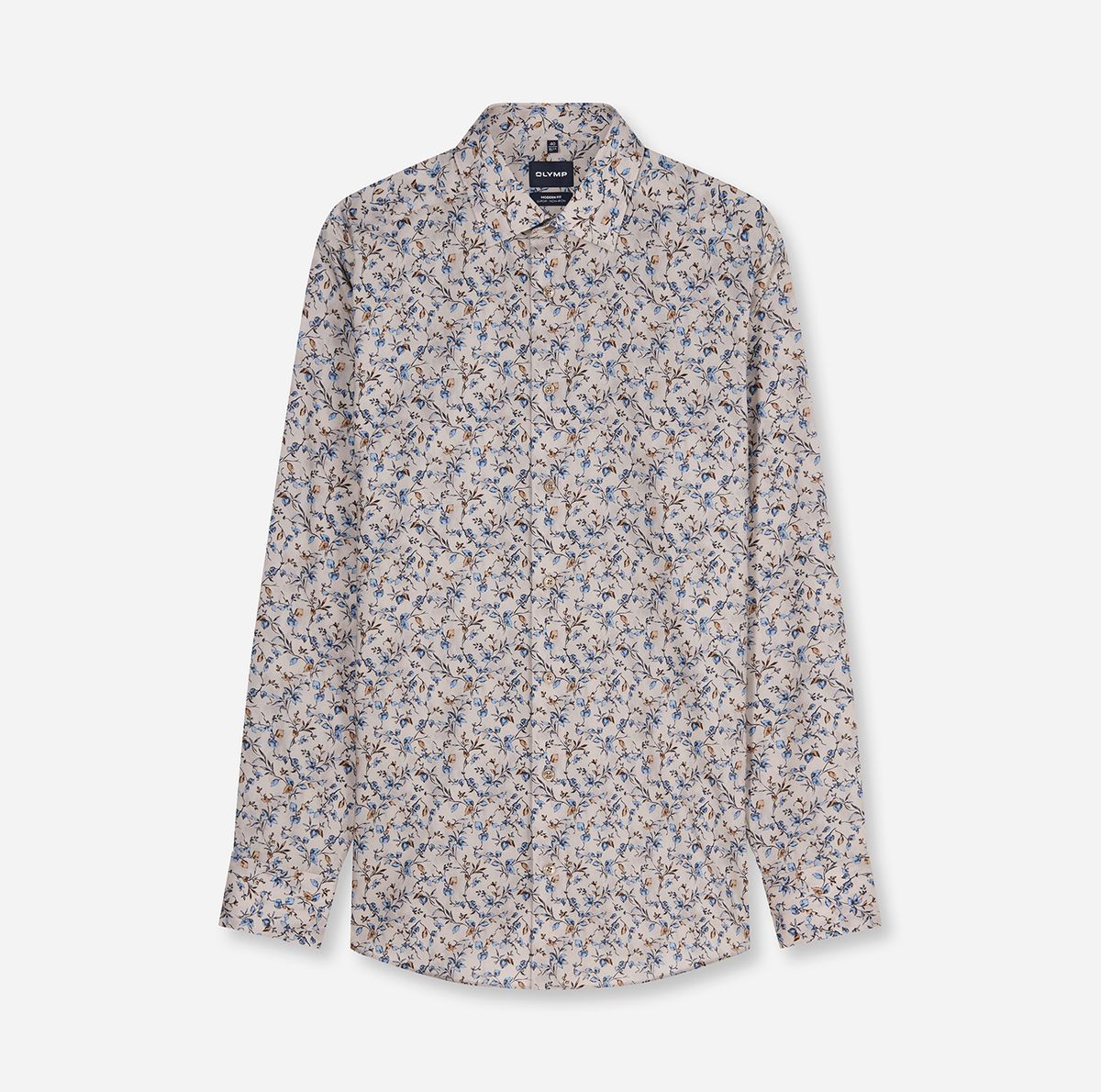 Modern-Fit-Hemd mit Blumenmuster