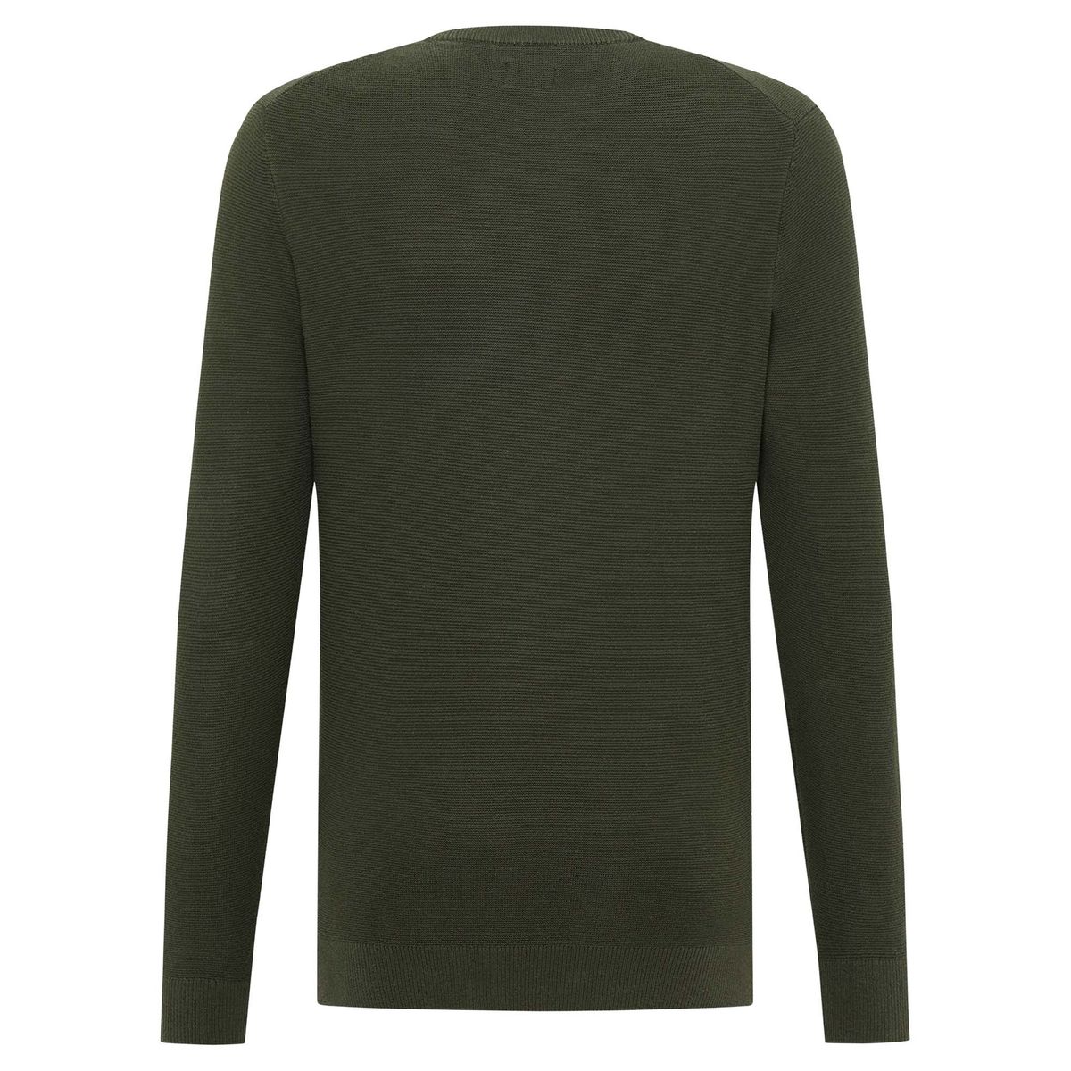 Feingestrickter Baumwollpullover mit Rundhalsausschnitt