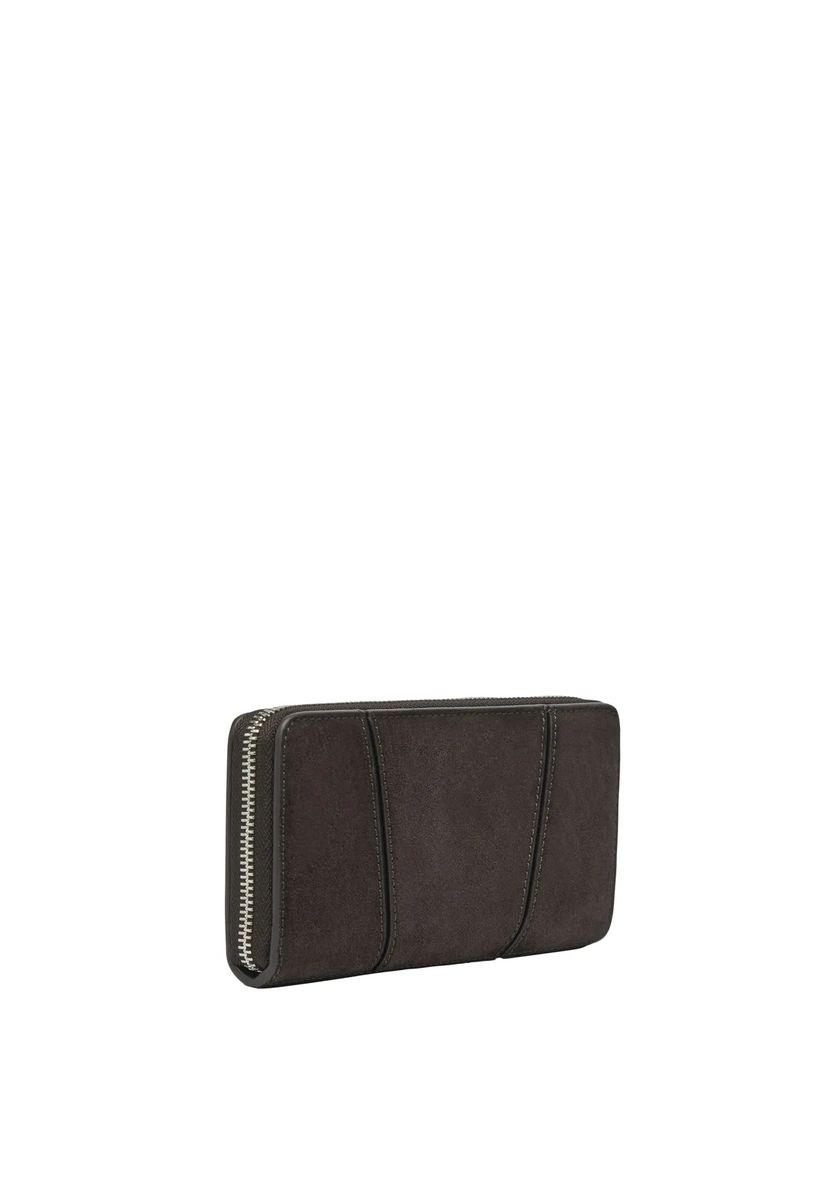 Langbörse in Veloursleder-Optik