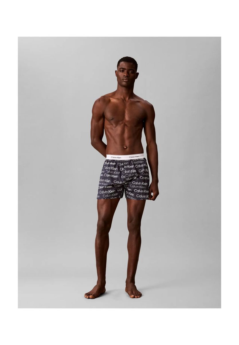 Schlafshorts aus Baumwolle mit Logoprint