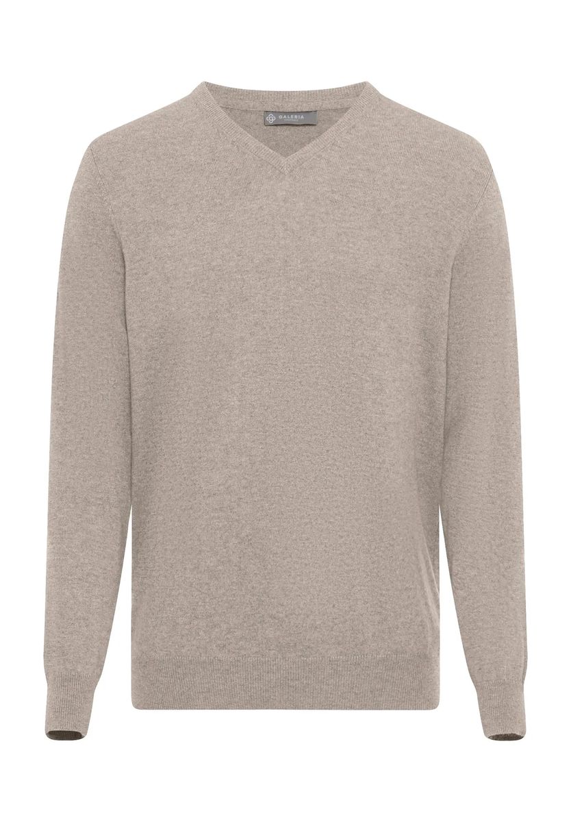 Klassischer Kaschmir-V-Ausschnitt-Pullover