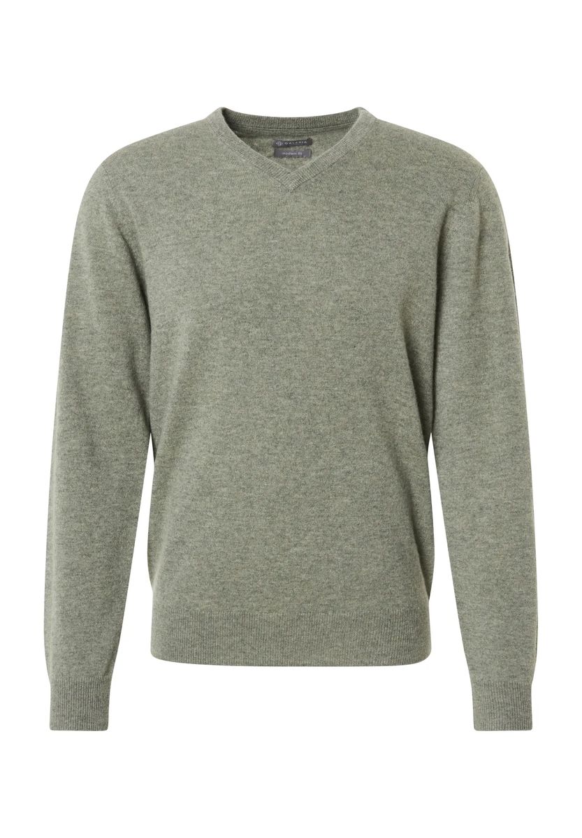 Luxuriöser Kaschmirpullover mit V-Ausschnitt