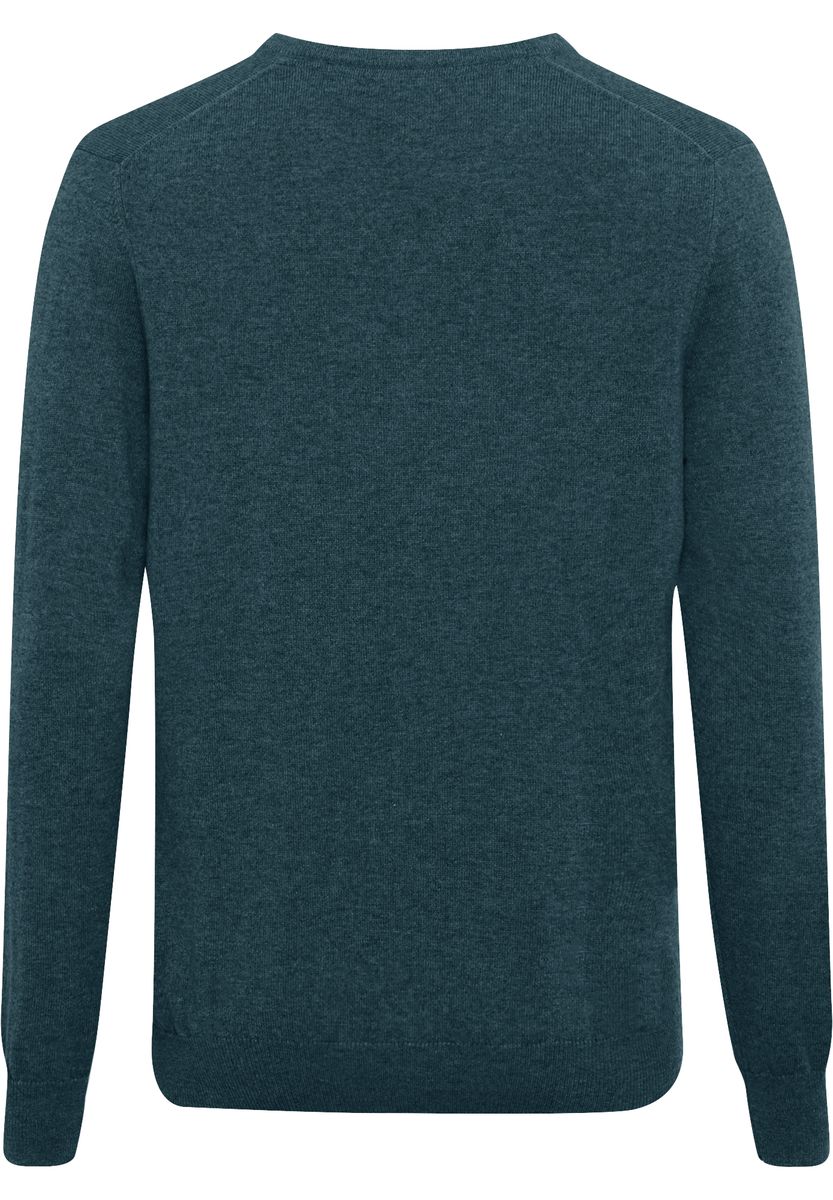 Klassischer Kaschmirpullover mit V-Ausschnitt