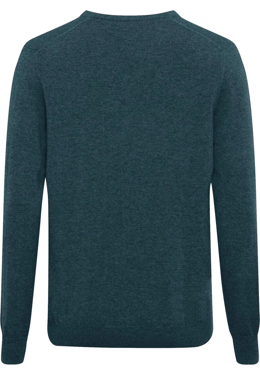 Klassischer Kaschmirpullover mit V-Ausschnitt