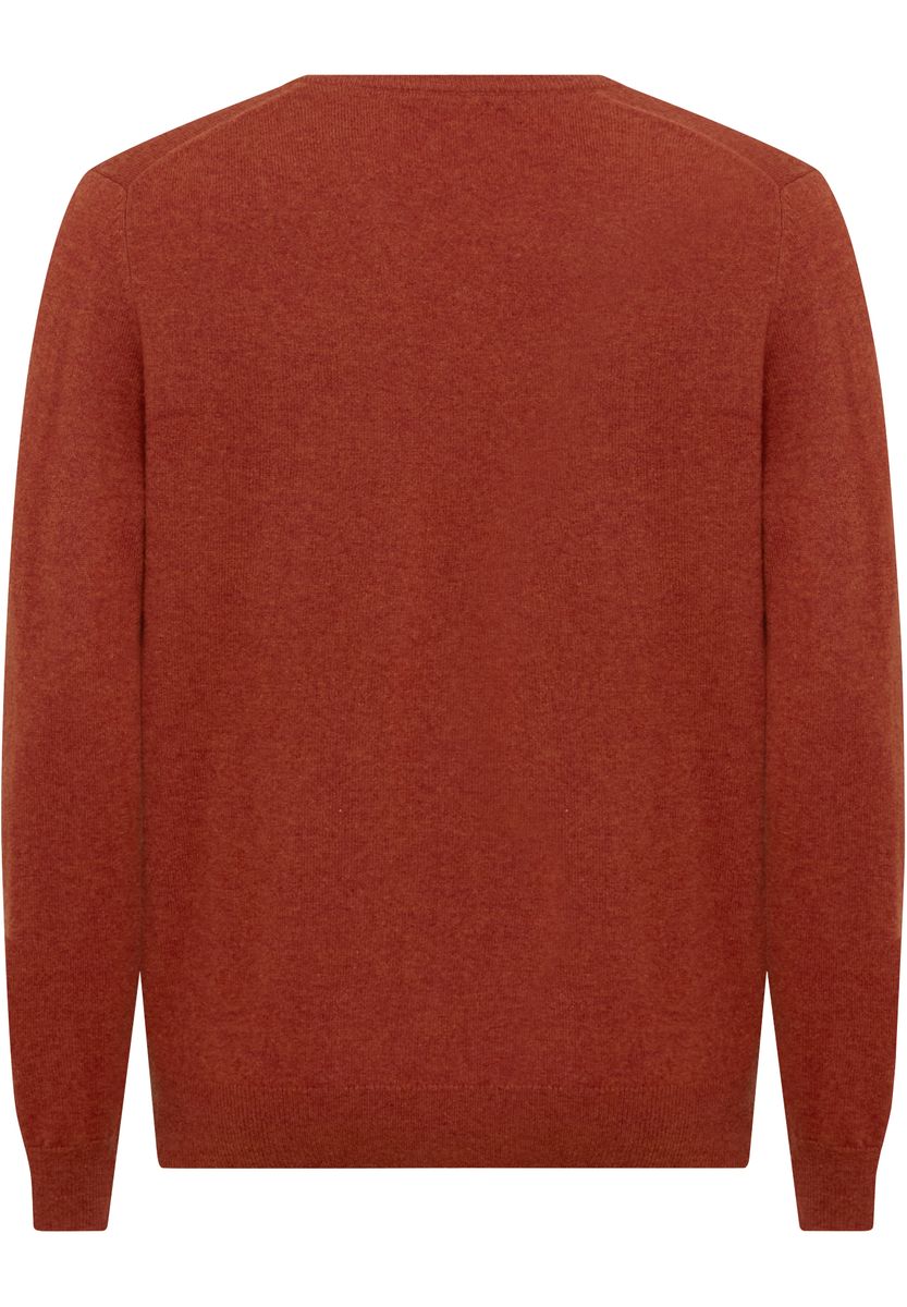 Klassischer Kaschmirpullover mit V-Ausschnitt