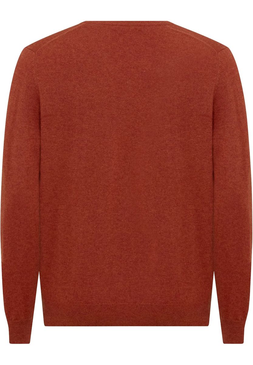 Klassischer Kaschmirpullover mit V-Ausschnitt