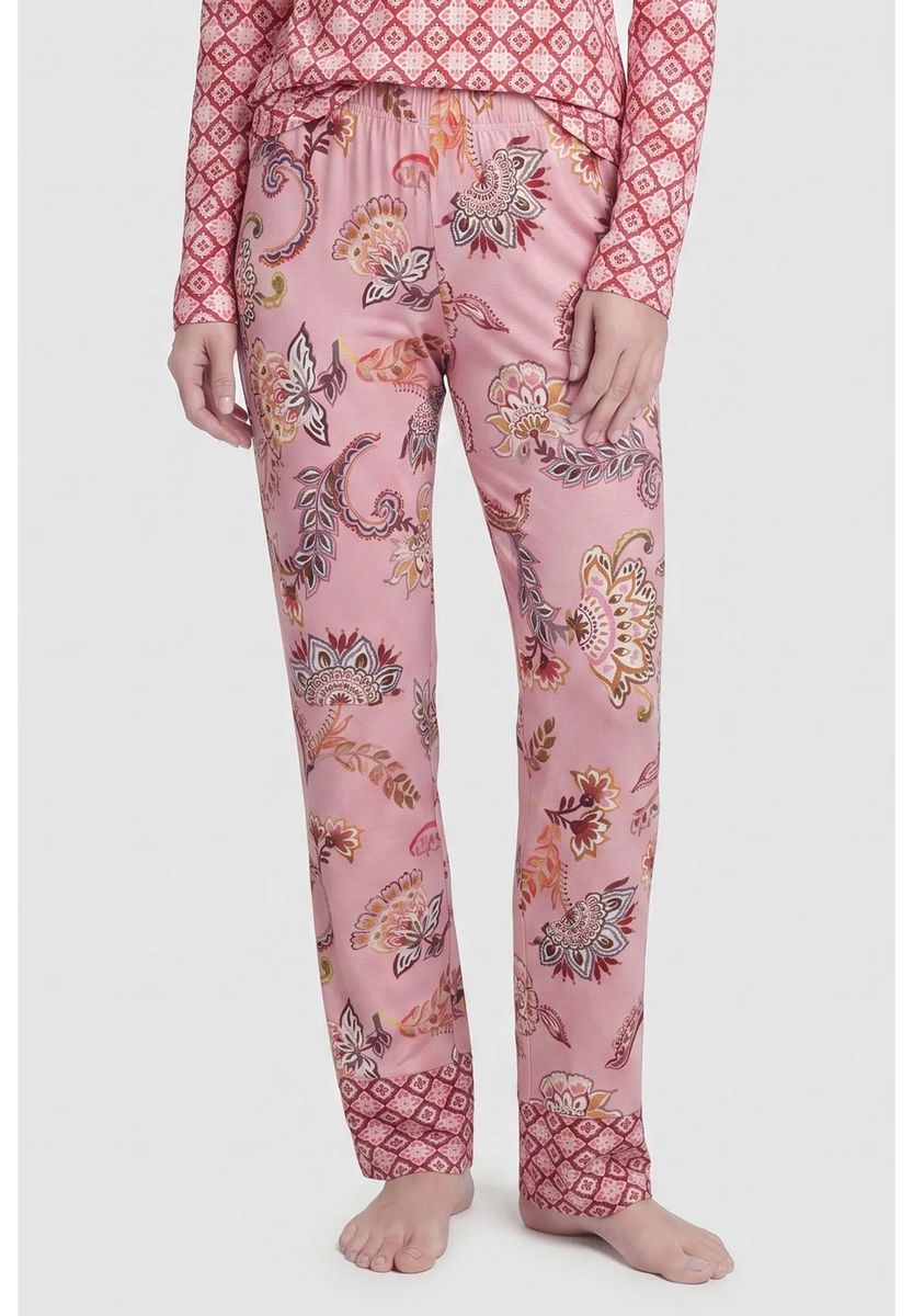 Schlafanzughose mit floralem Paisley-Muster
