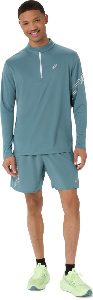 Langarm-Funktionsshirt mit halbem Reißverschluss