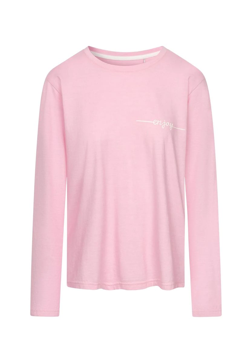 Langärmliges Schlafshirt mit Schriftzug