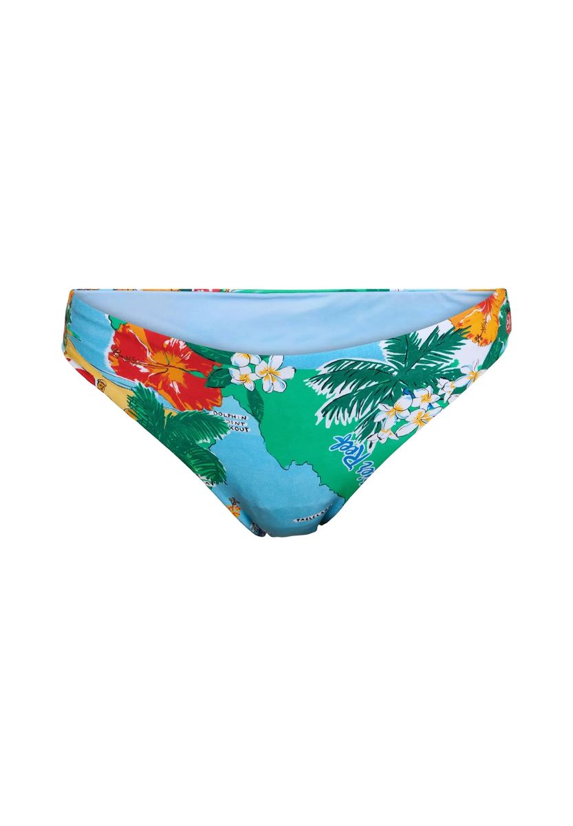 Bikini-Hose mit tropischem Karten-Print