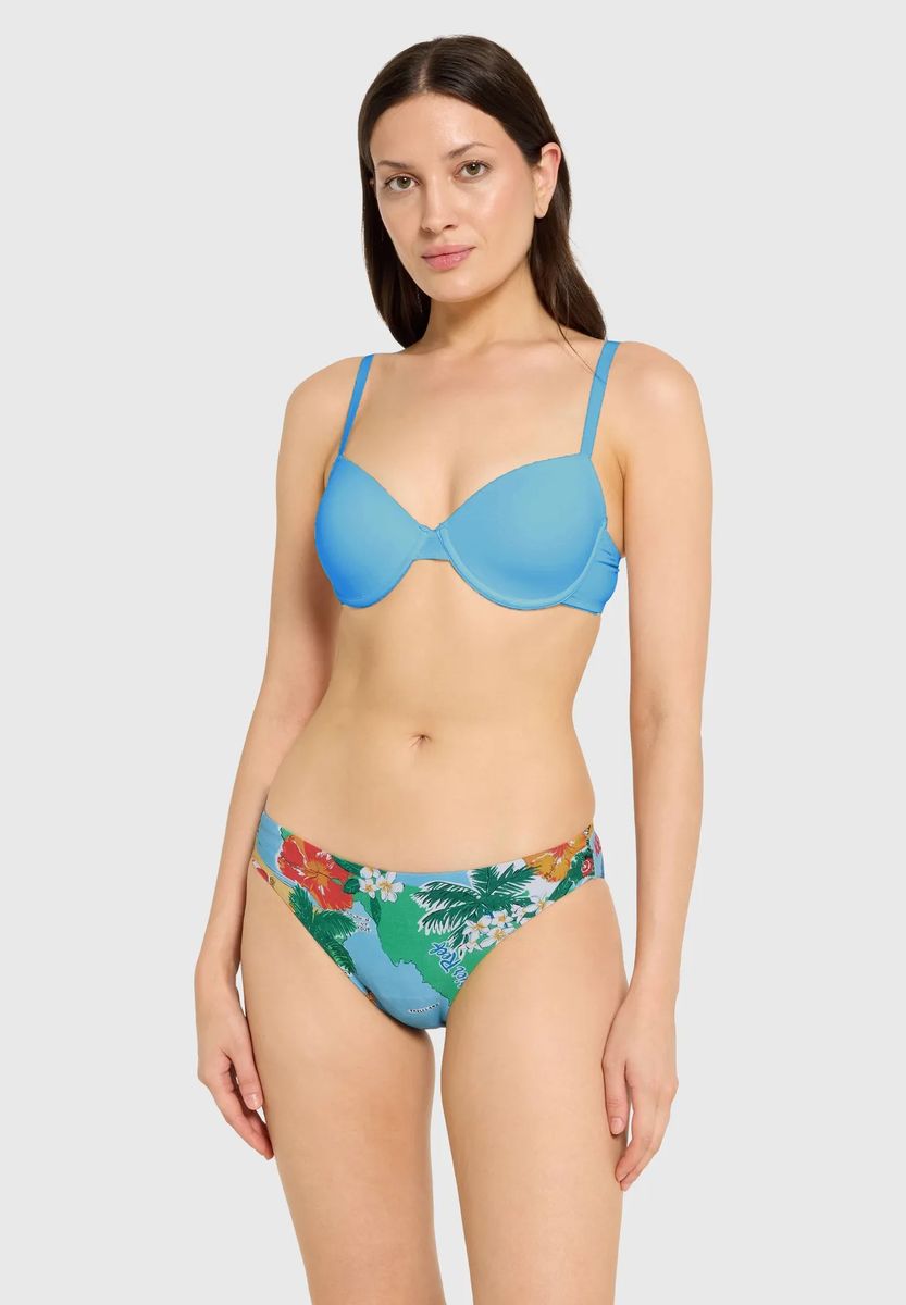 Bikini-Hose mit tropischem Karten-Print