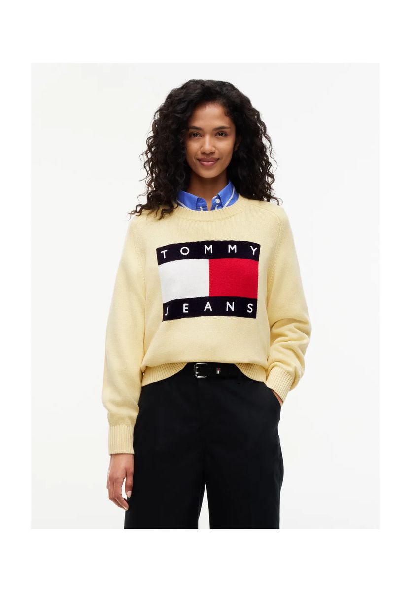 Strickpullover mit ikonischem Flaggenlogo