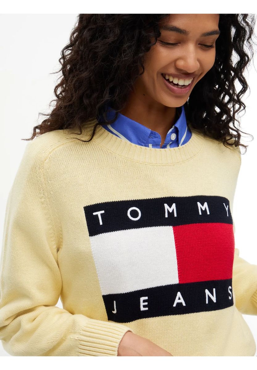 Strickpullover mit ikonischem Flaggenlogo