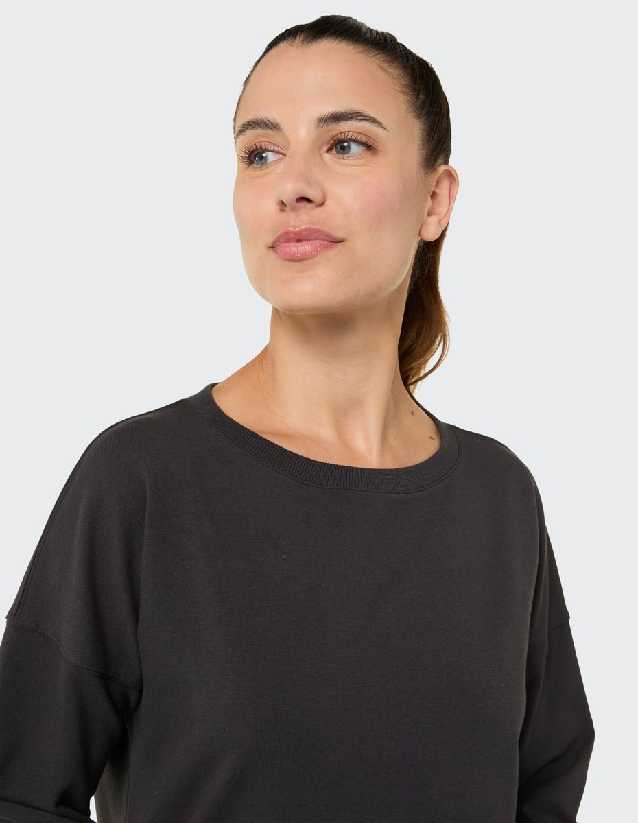 Relaxter Sweatshirt mit Reißverschlusstasche