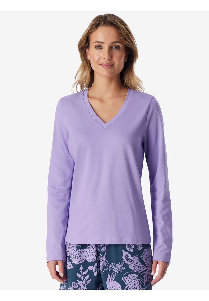 Weiches Langarmshirt mit V-Ausschnitt