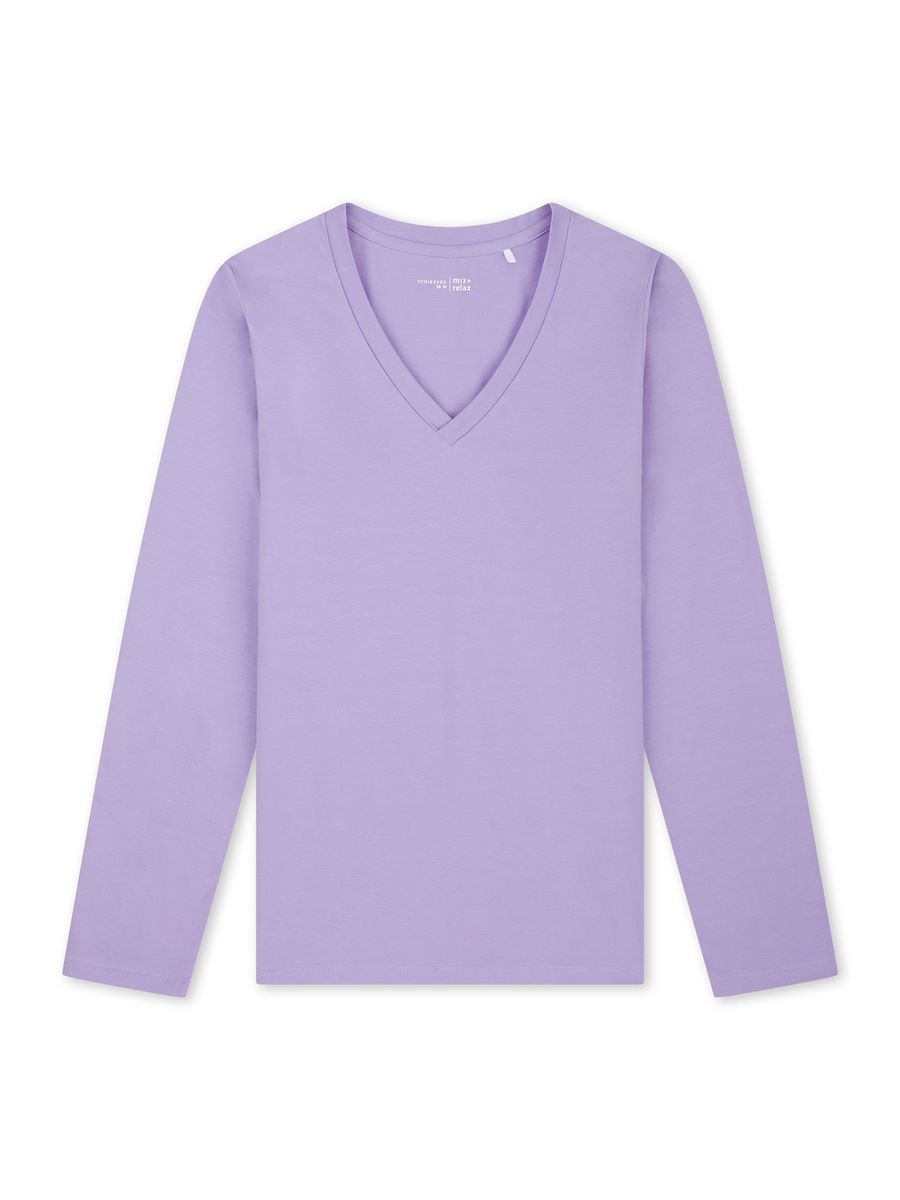Weiches Langarmshirt mit V-Ausschnitt