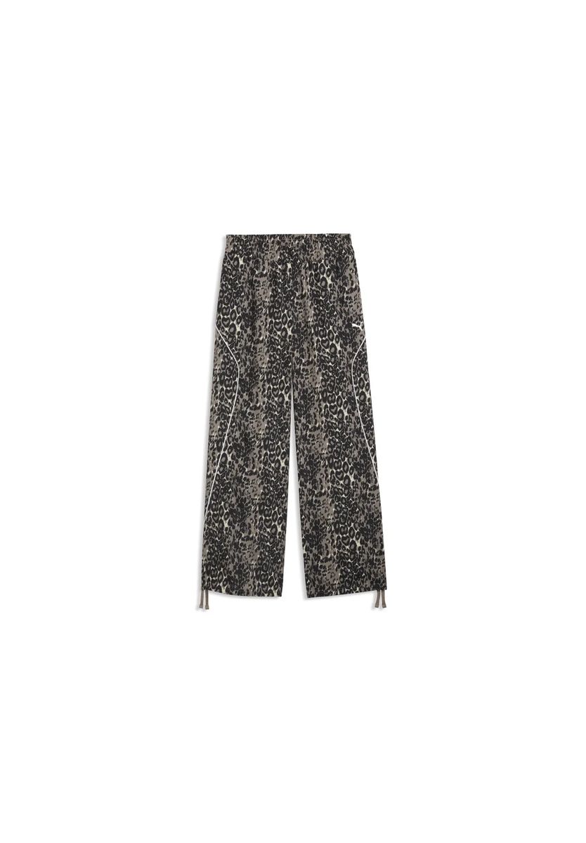 Leoparden-Jogginghose mit weitem Bein