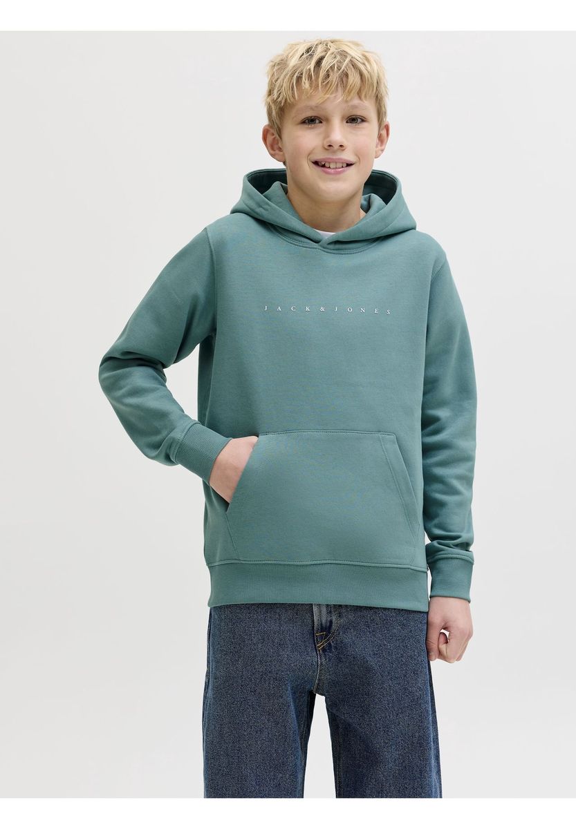 Klassischer Kapuzenpullover mit Grafikprint