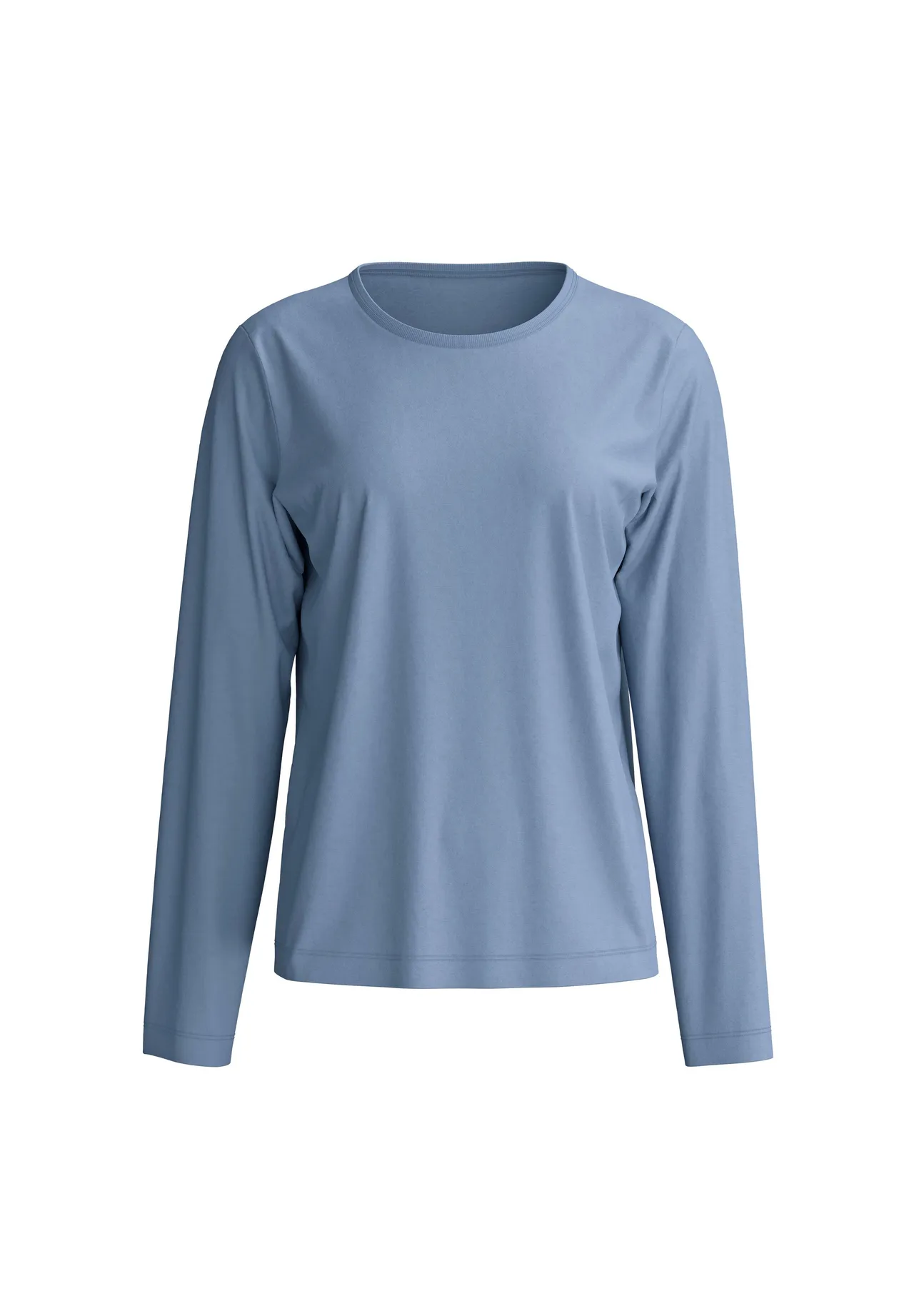 Klassisches Langarm-Schlafshirt aus Baumwolle