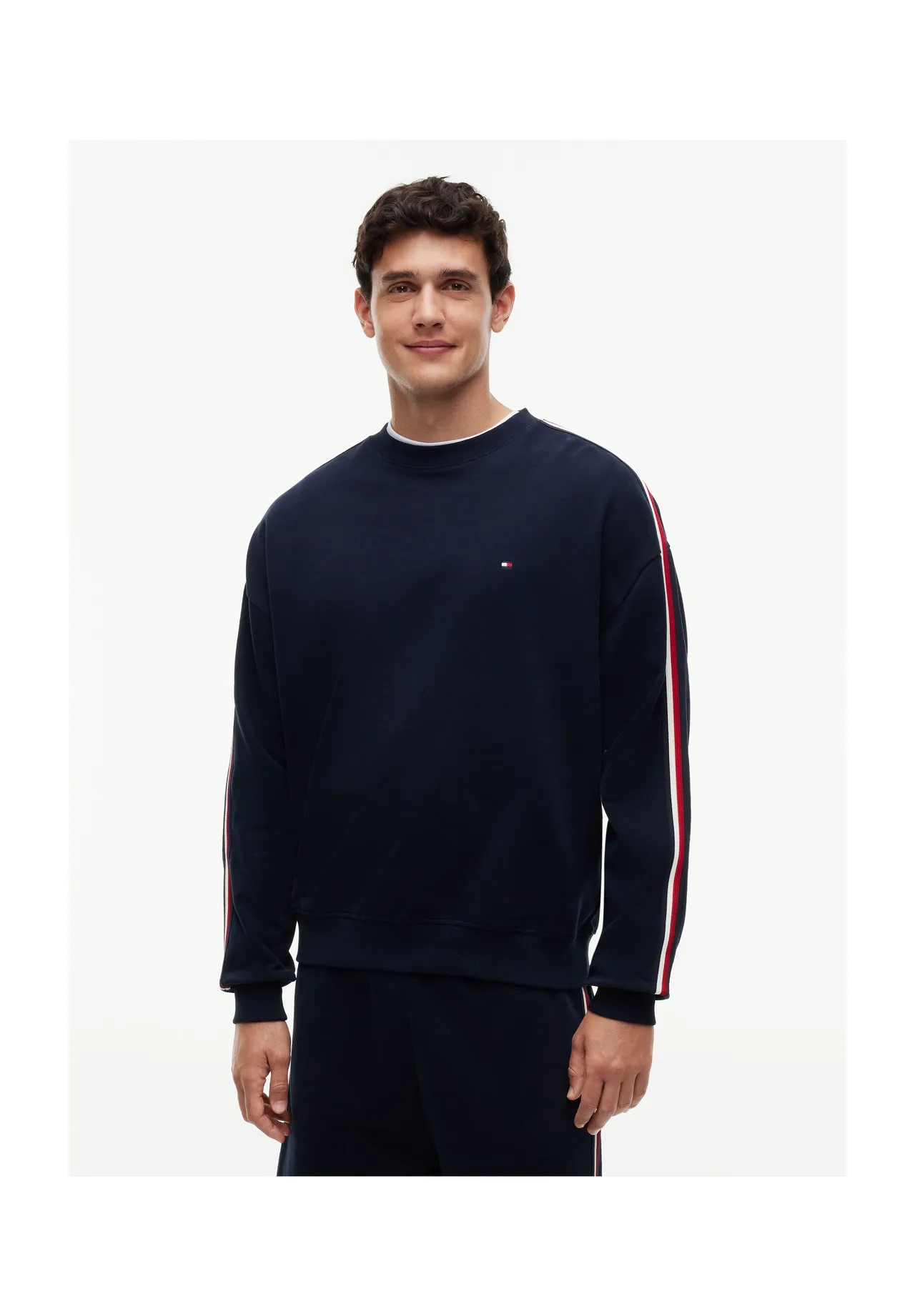 Langärmliges Global Stripe Schlafanzugoberteil