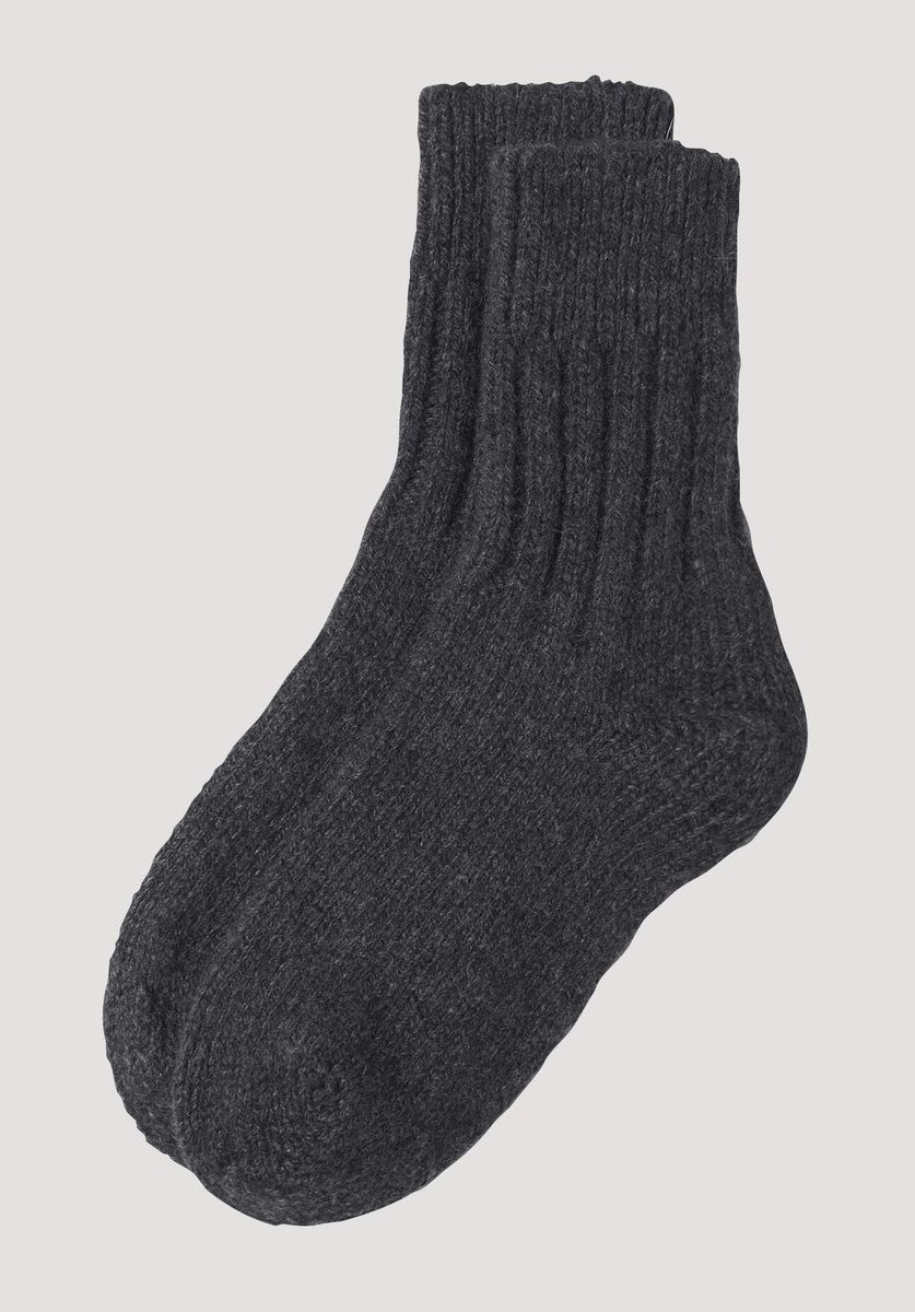 Gerippte Socken aus Bio-Merinowolle