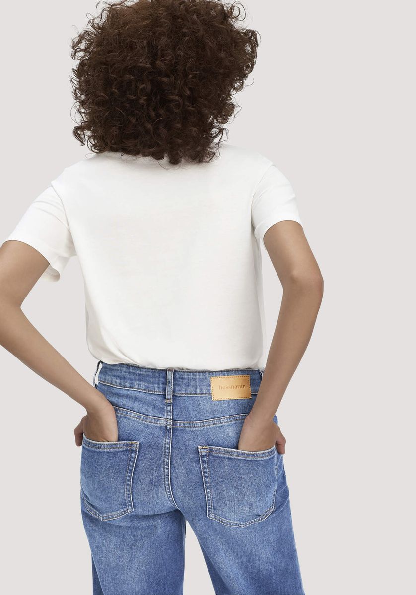 Hochtaillierte Wide-Leg Jeans aus Bio-Baumwolle