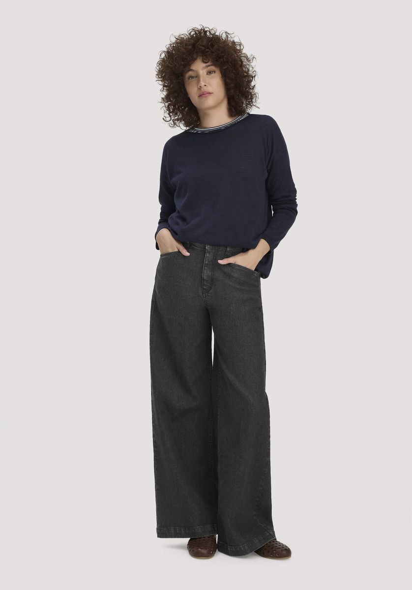 Super-Wide-Leg-Jeans mit hohem Bund