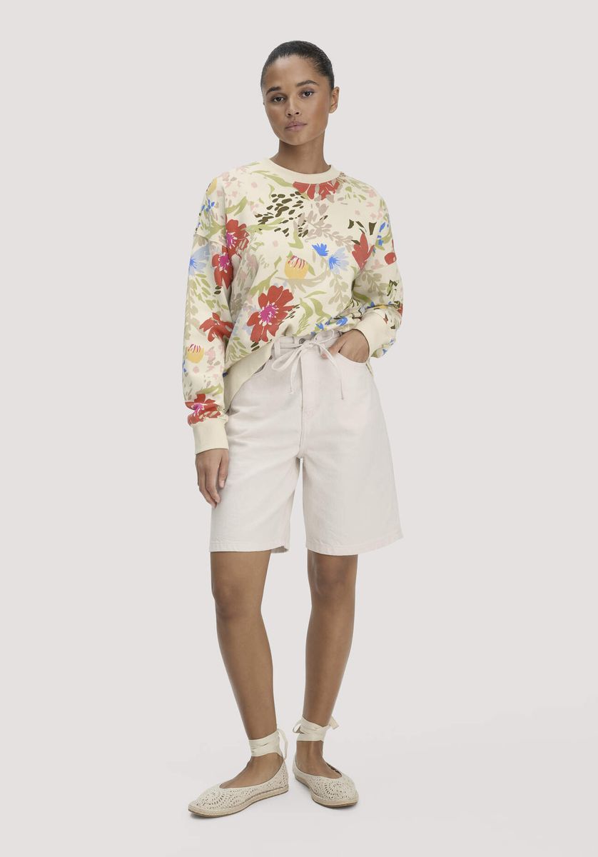 Oversize-Sweatshirt mit Blumenmuster
