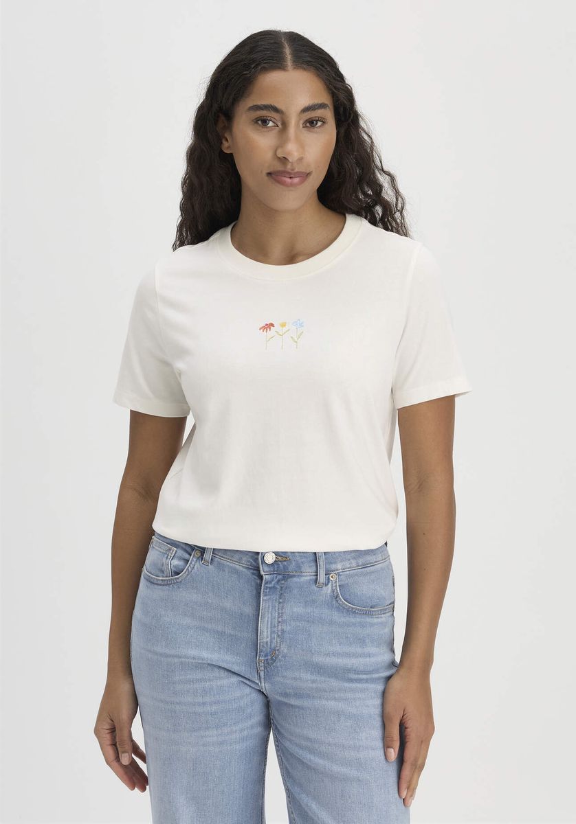 Lockeres Bio-Baumwoll-Shirt mit Stickerei