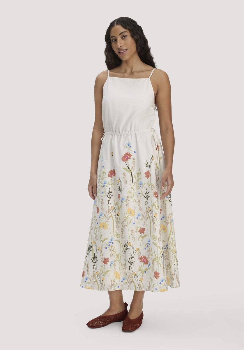Midikleid mit Blumenprint in A-Linie