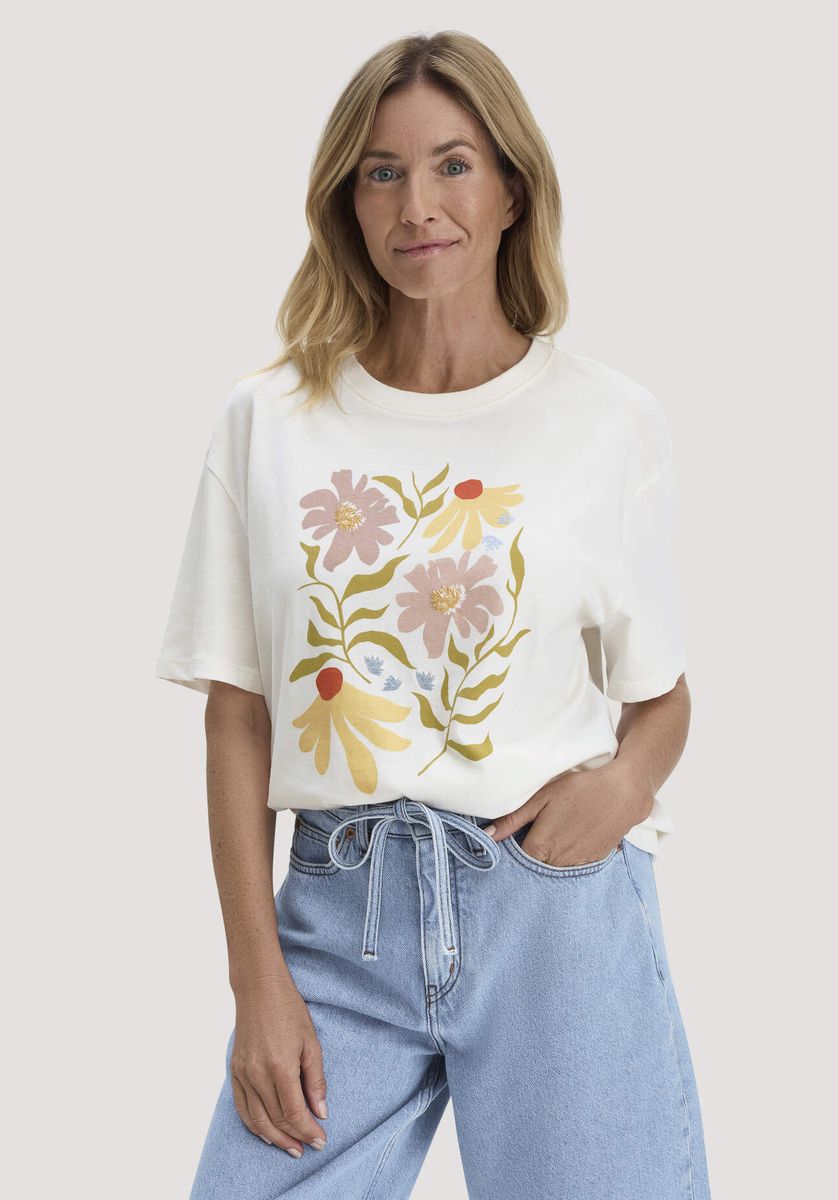 Oversize T-Shirt mit Blumenprint