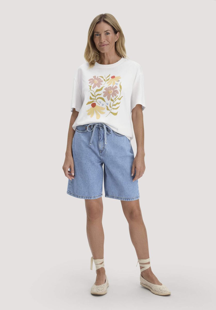 Oversize T-Shirt mit Blumenprint