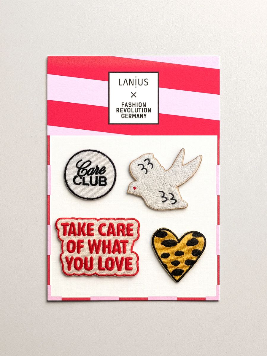 Besticktes Bügel-Patch-Set mit Botschaften