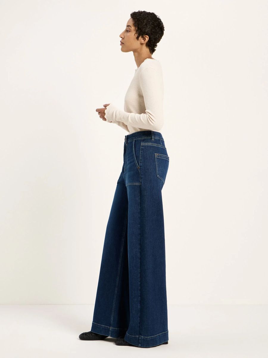 High-Waist Jeans mit weitem Bein