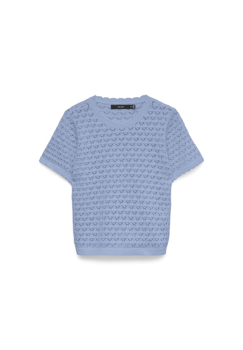 Gehäkeltes Kurzarm Strickoberteil