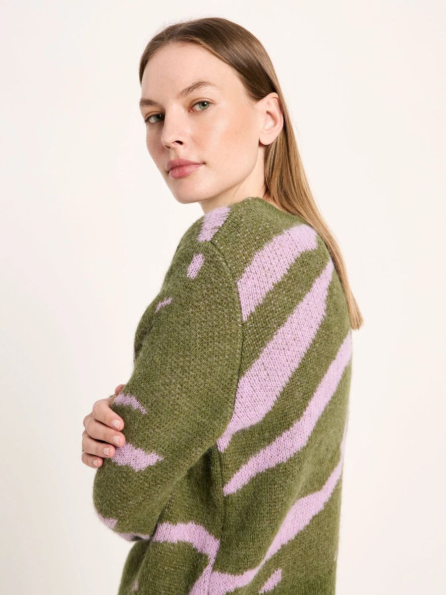 Grafischer Jacquard aus Wollmischung