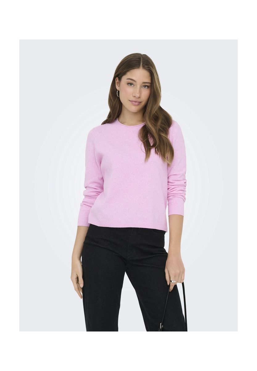 Klassischer Strickpullover mit Rundhalsausschnitt